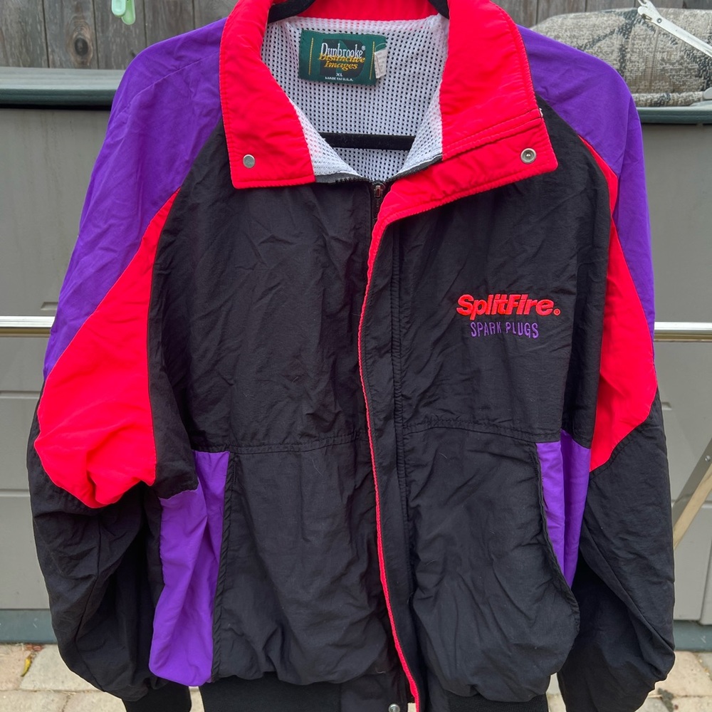Vintage Dunbrooke Zip-Up Windbreaker ‘SplitFire Spark Plugs’